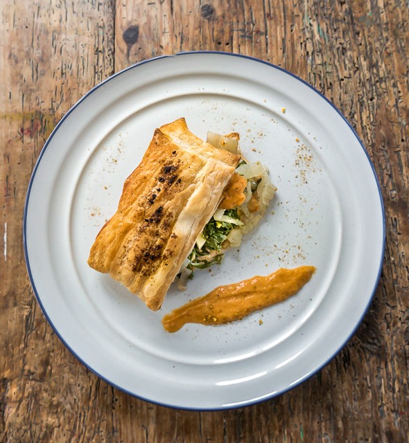 chard in puff pastry